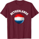 Vintage Netherlands Soccer Nederland Voetbal T-Shirt - T-Shirt | Maroon