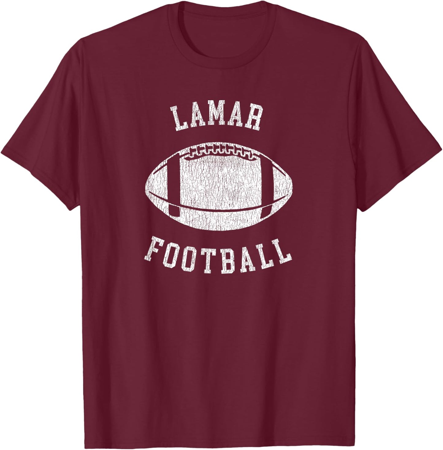 Lamar Football Distressed Vintage 80's Throwback Classic T-Shirt - T-Shirt | Maroon