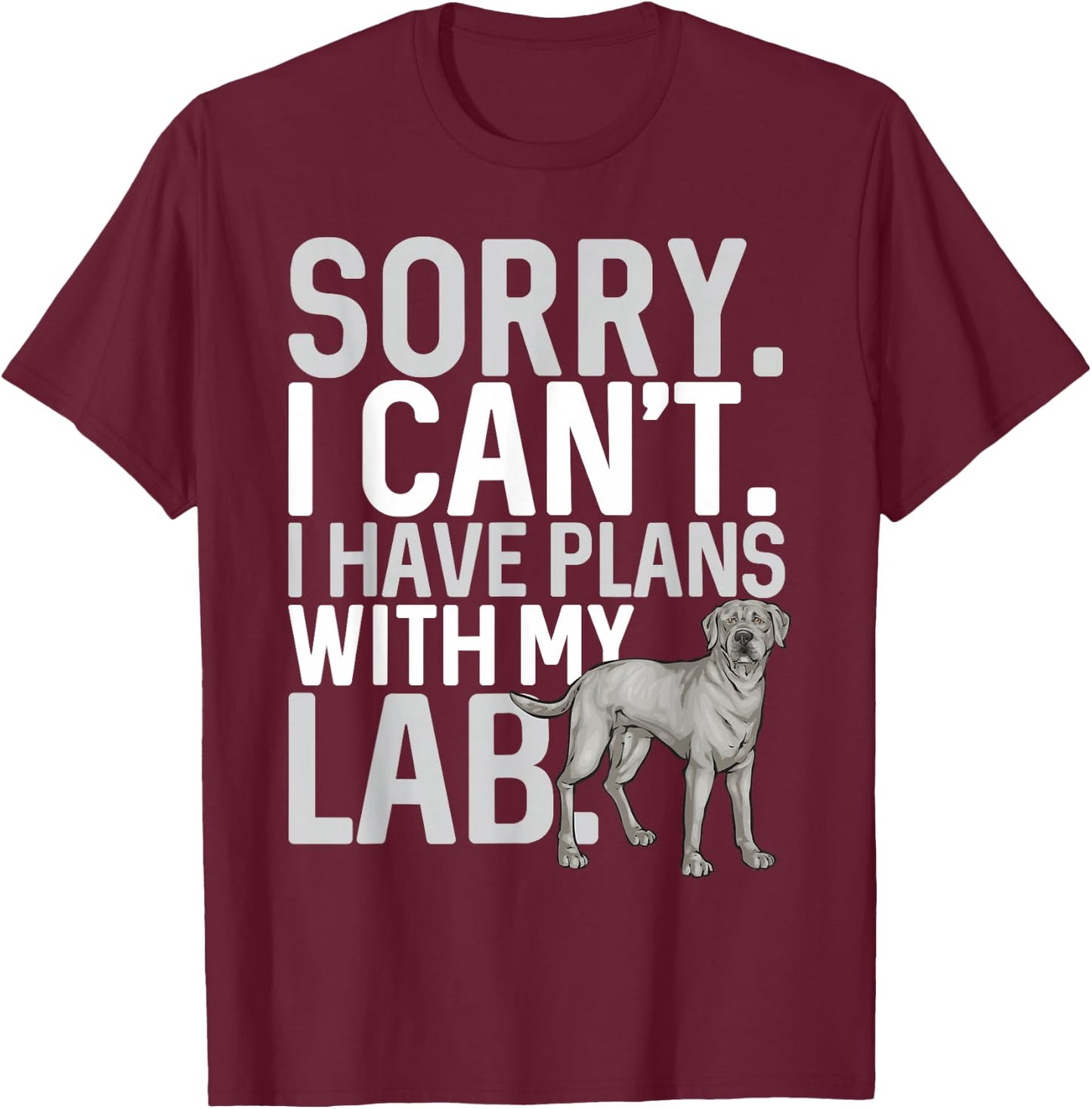 Silver Lab Silver Labrador Retriever T-Shirt - T-Shirt | Maroon