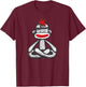 Sock Monkey in Seated Lotus Yoga Pose Cute Mindfulness Asana T-Shirt - T-Shirt | Maroon