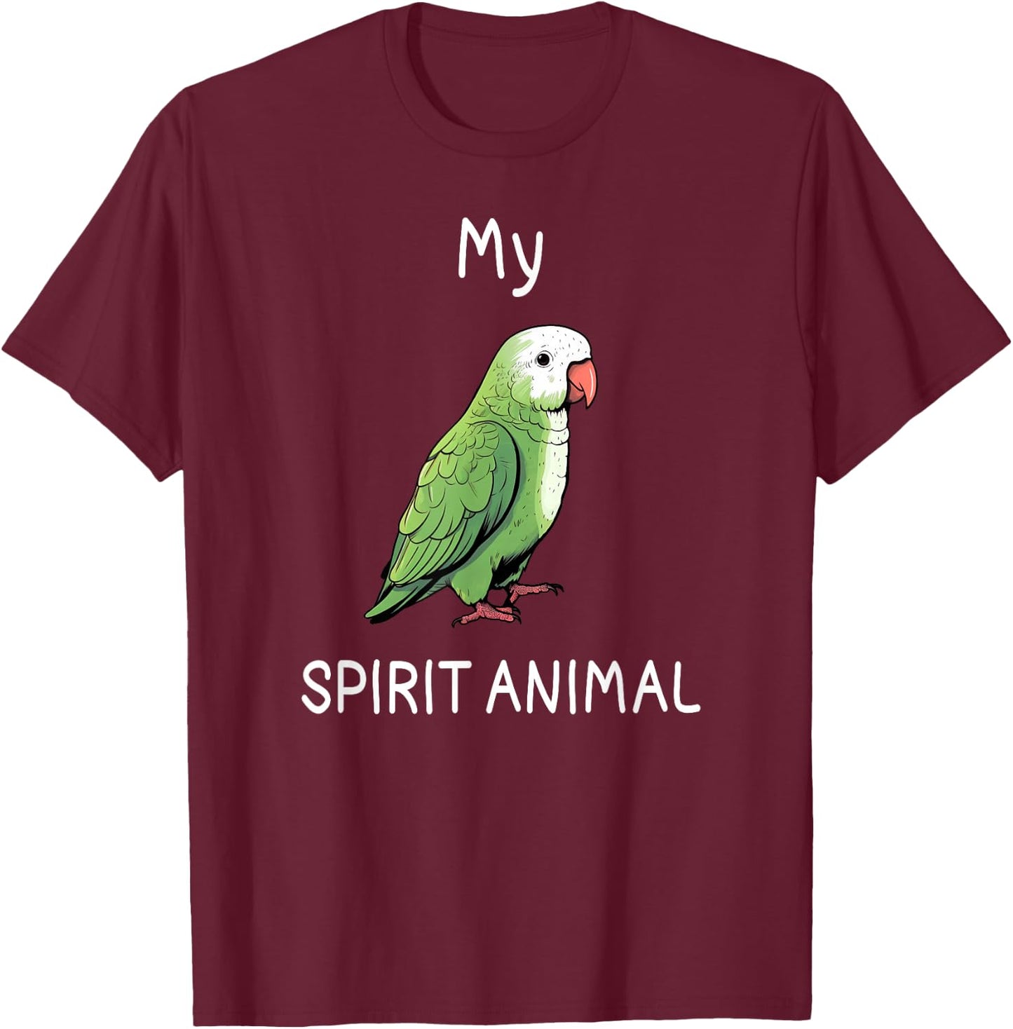 Quaker Shirt Funny Spirit Animal Quaker Parrot Lover T-Shirt - T-Shirt | Maroon