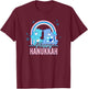 Care Bears Vintage Grumpy & Bedtime Bear Happy Hanukkah Duo T-Shirt - T-Shirt | Maroon