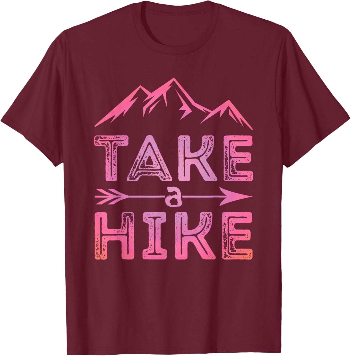 Go And Hike Vintage Hiking Outdoors Campers Nature Hiker T-Shirt - T-Shirt | Maroon