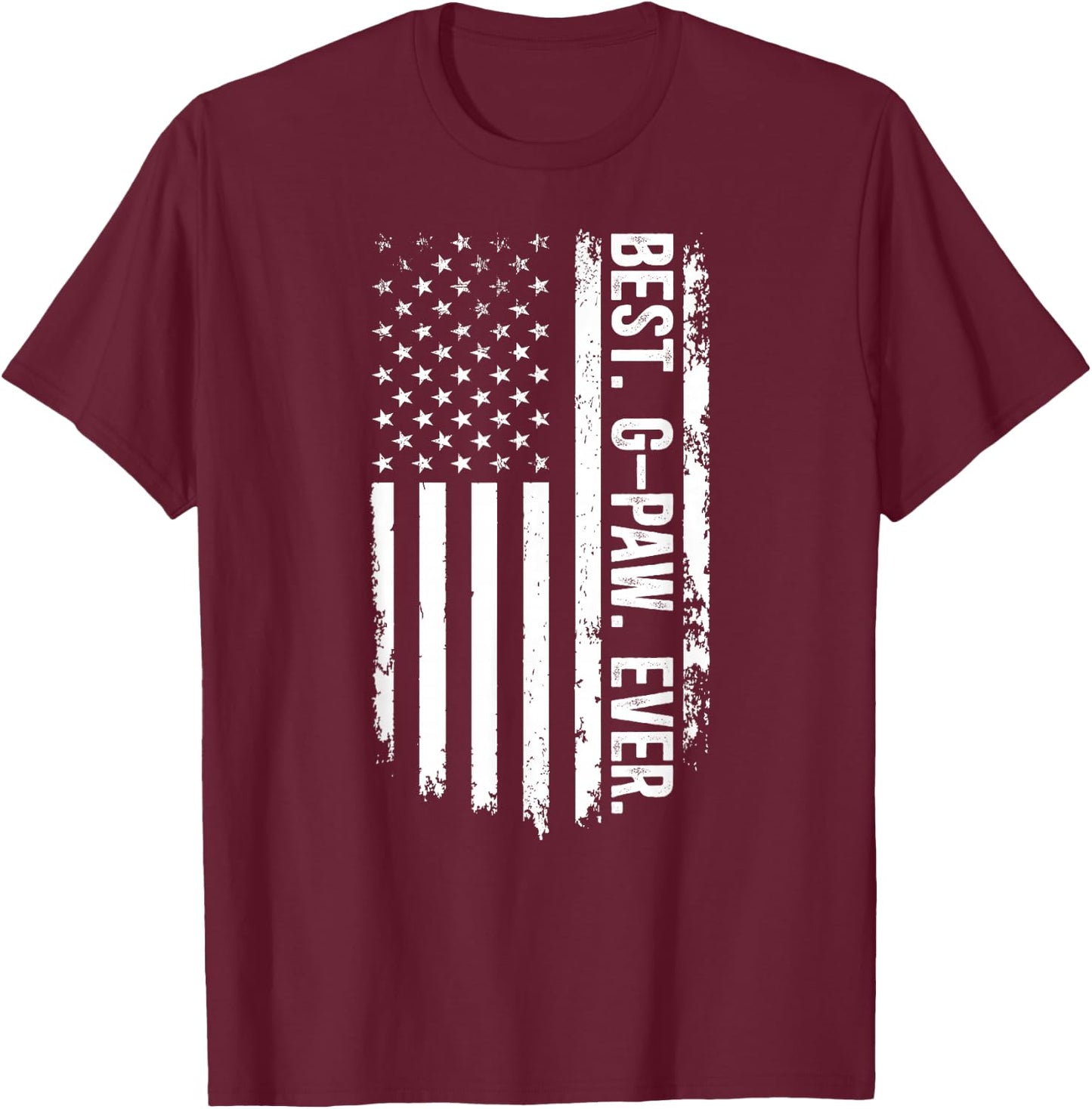 Best G-Paw Ever G-Paw Grandpa US Flag G-Paw Grandfather T-Shirt - T-Shirt | Maroon