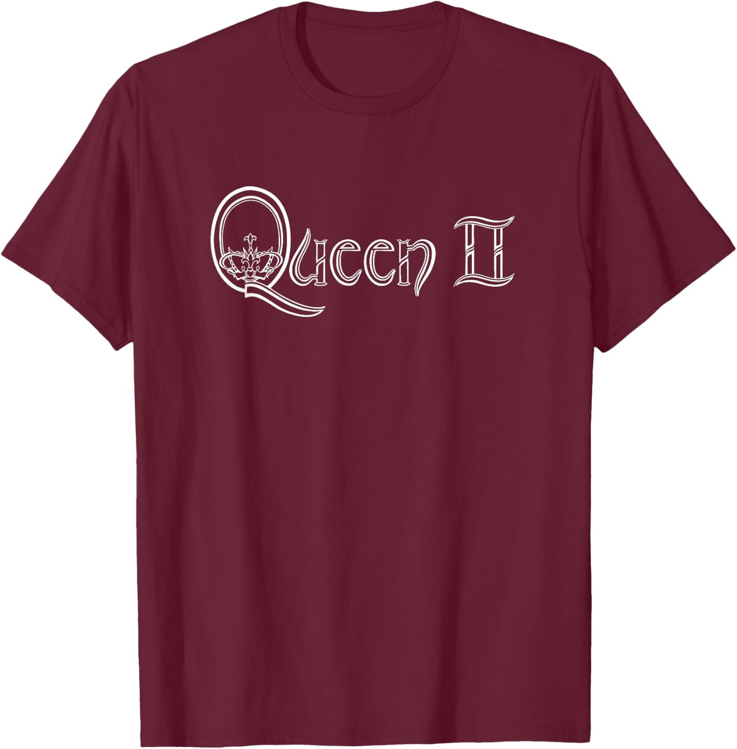 Klassisches Queen II-Logo T-Shirt - T-Shirt | Maroon
