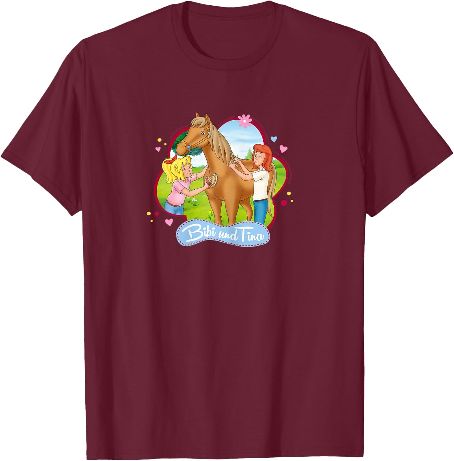 Bibi & Tina - Pferde Sommer T-Shirt - T-Shirt | Maroon