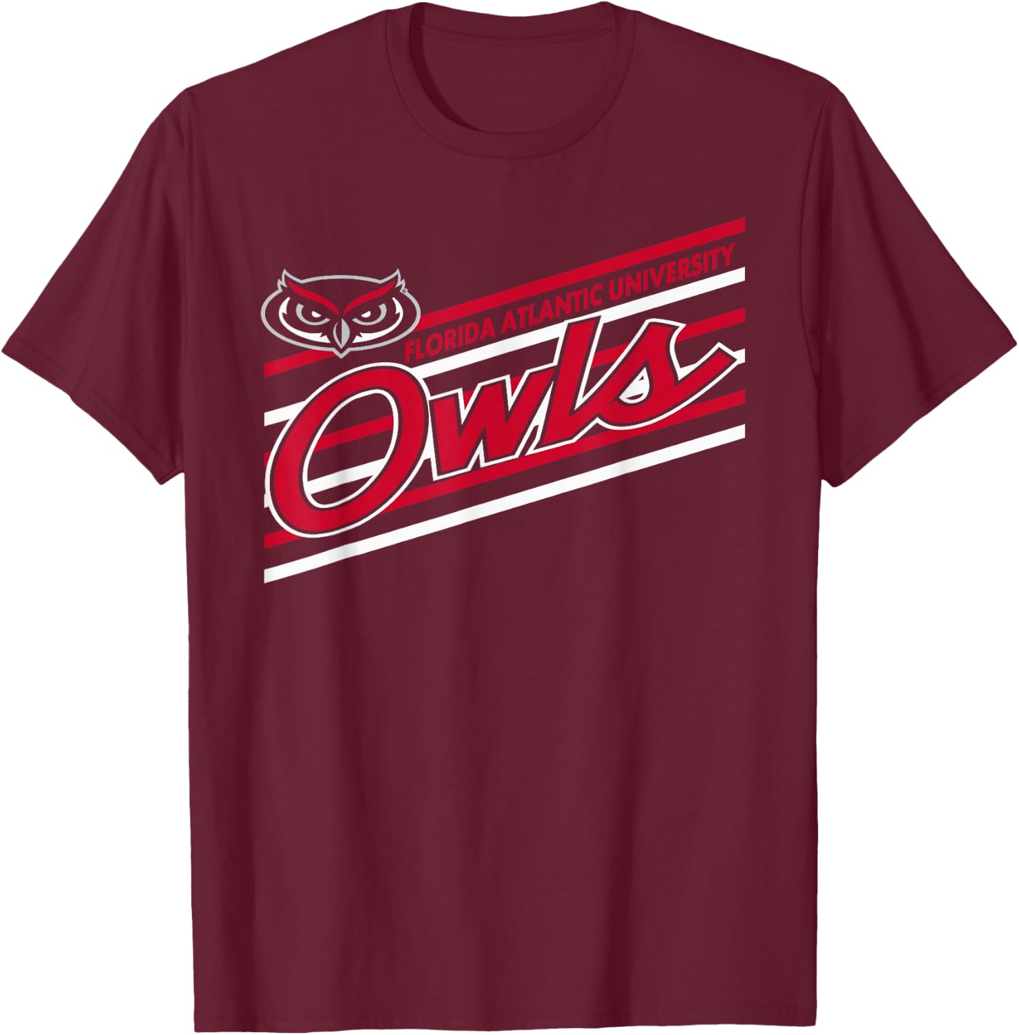 Florida Atlantic Owls Retro Performer Navy T-Shirt - T-Shirt | Maroon