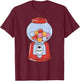 Bubble Gum Machine Chewing Gum Graphic Women Children , black T-Shirt - T-Shirt | Maroon