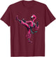 Karate Kicks in Pink Belt Martial Arts Cute Funny Flamingo T-Shirt - T-Shirt | Maroon