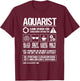 Aquarianer Aquarist , Schwarz, Cartoon Aquarium , , Erwachsene, Klein, EU, Small, Regular, Halbarm, Klassisches Halblangärmliges , Aquarium-Design T-Shirt - T-Shirt | Maroon