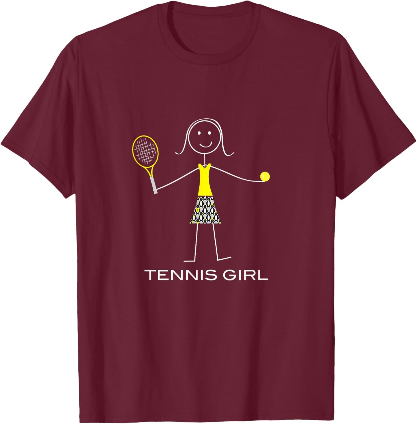 Funny Women's Tennis Girl Tennis Player T-Shirt - T-Shirt | Maroon