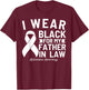 I Wear Black For My Father In Law Melanoma Awareness T-Shirt - T-Shirt | Maroon
