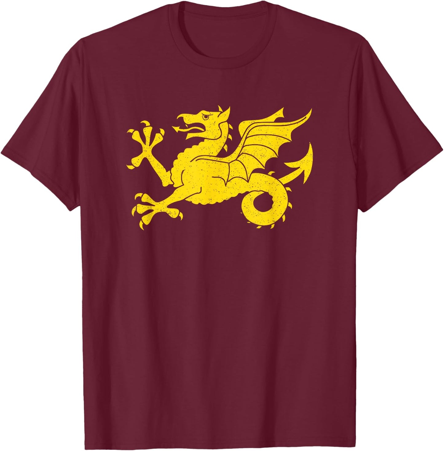 Wessex Dragon Flag T-Shirt - T-Shirt | Maroon