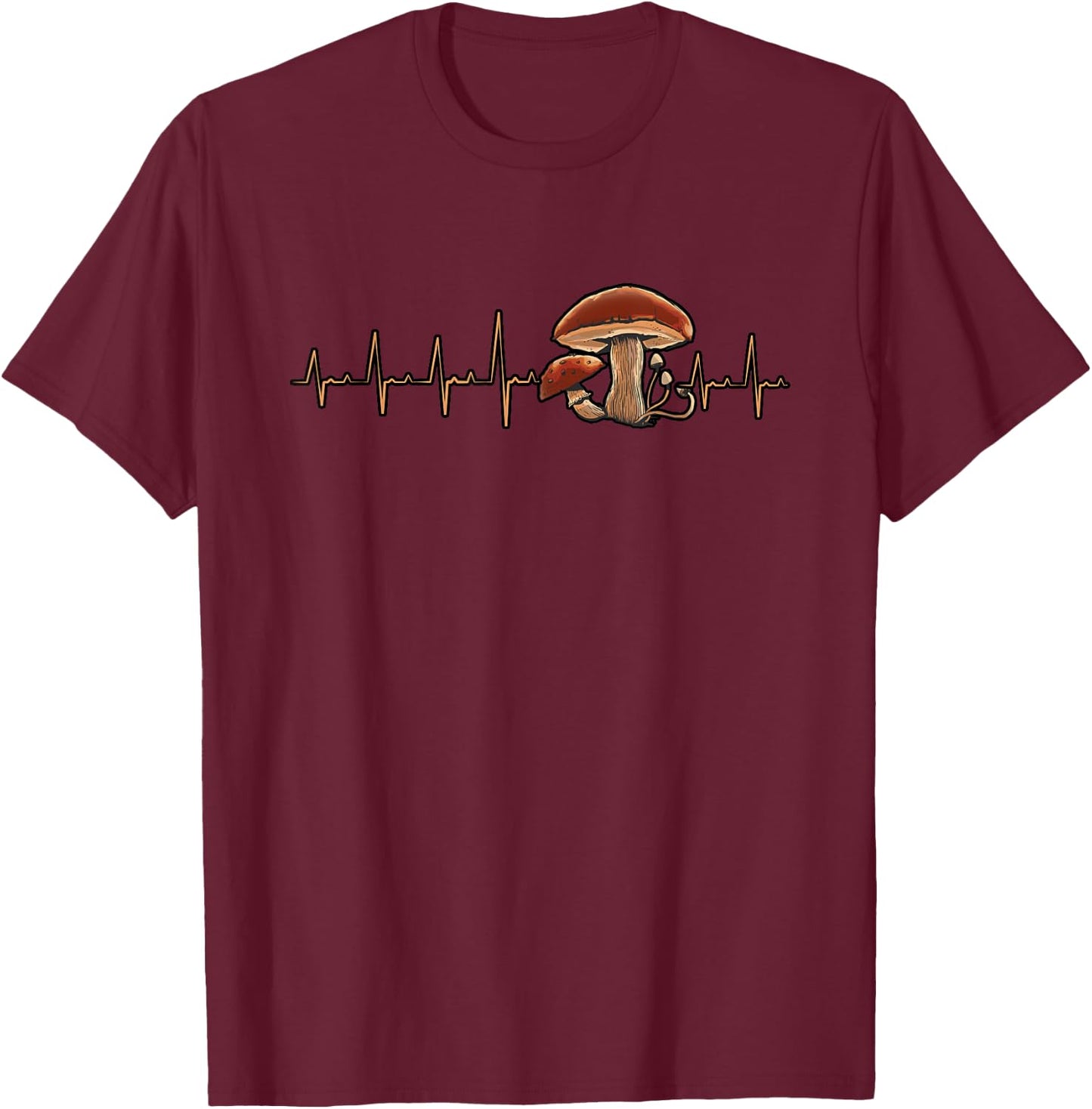 Mushroom Collector Mushroom Finder , black T-Shirt - T-Shirt | Maroon