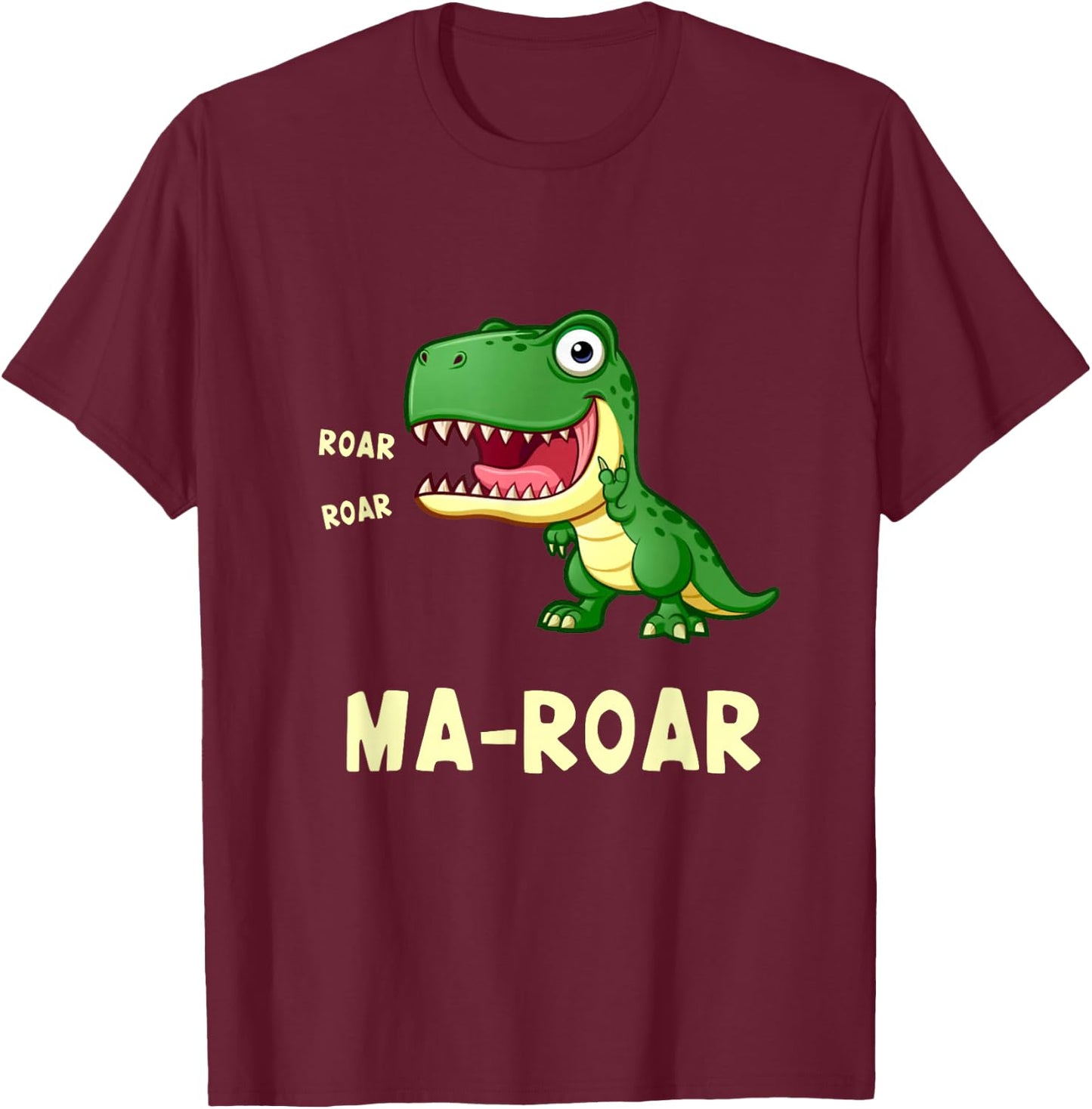 Ma-Roar Dinosaur Passover Seder Kids Jewish Holiday Matzah T-Shirt - T-Shirt | Maroon