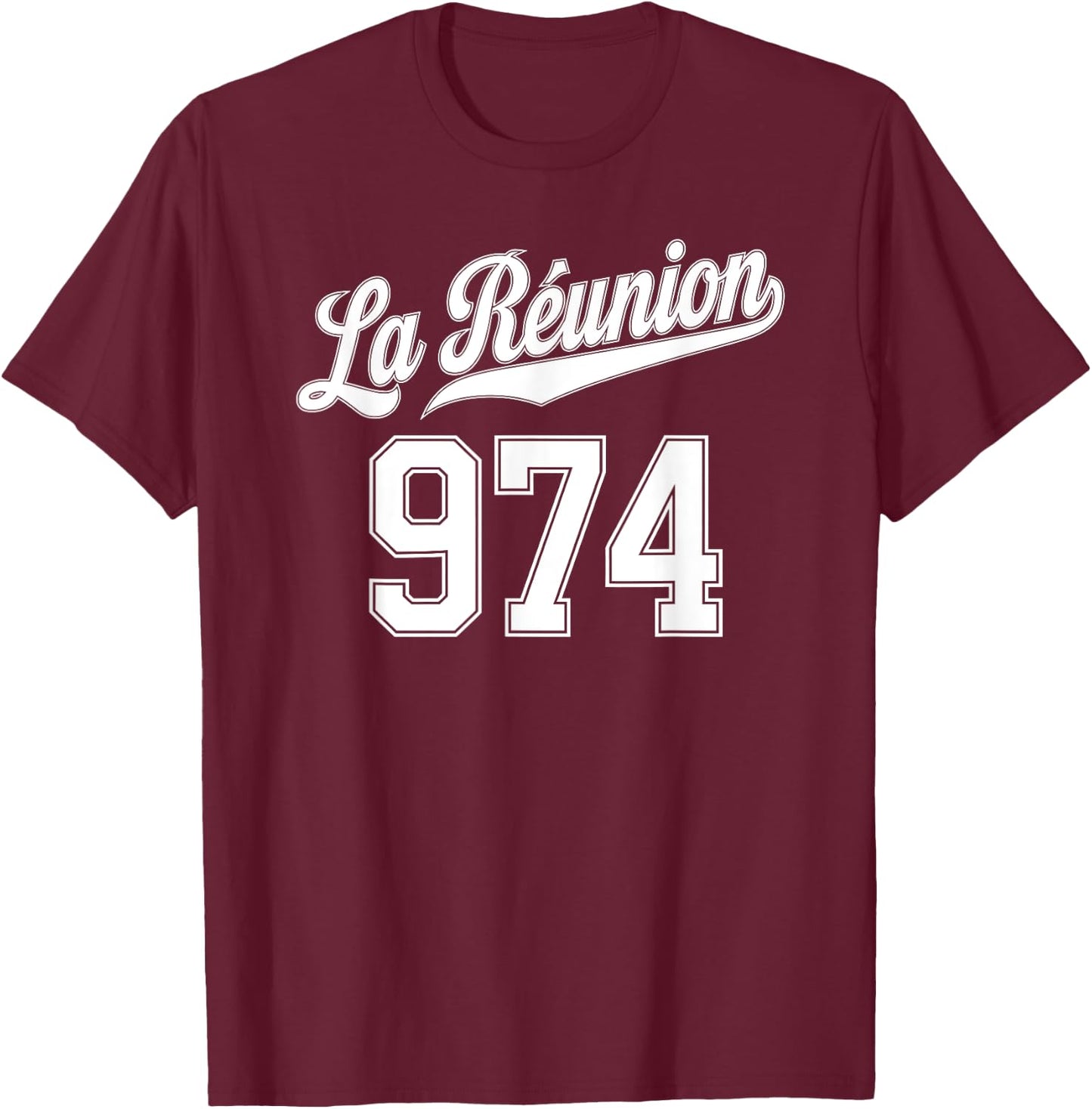 La Réunion 974 T-Shirt - T-Shirt | Maroon