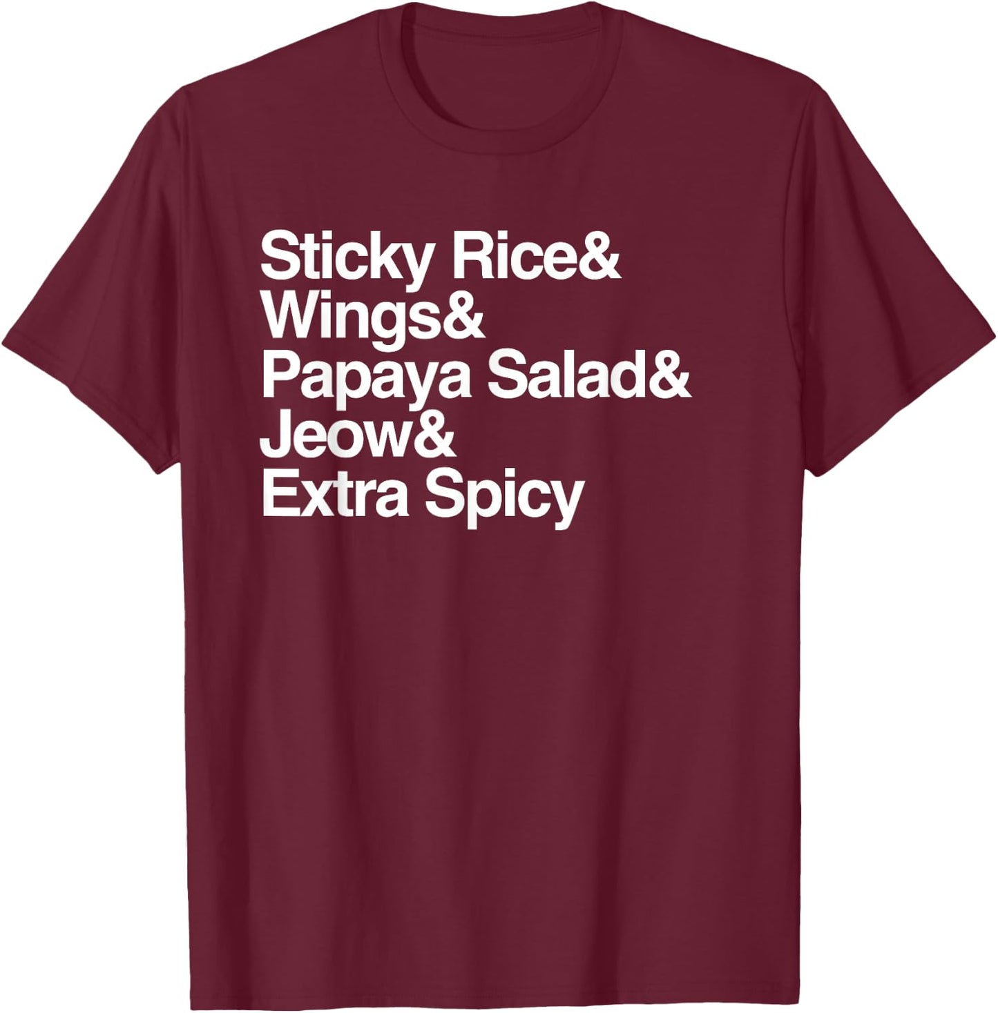 Laos Shirt, Sticky Rice, Travel Asia Asian Food Wings T-Shirt - T-Shirt | Maroon