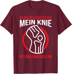 Men's Knee Surgery Knee Replacement Knee Joint Patient , black T-Shirt - T-Shirt | Maroon