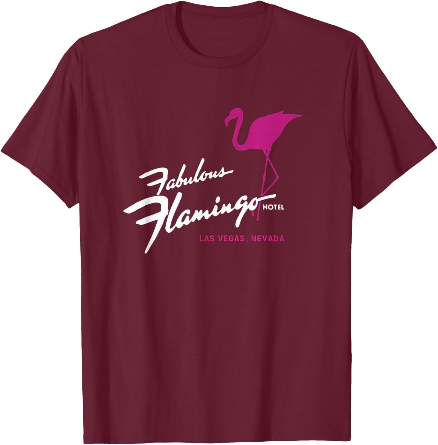 Flamingo Hotel Casino Las Vegas Retro Vintage T-Shirt - T-Shirt | Maroon