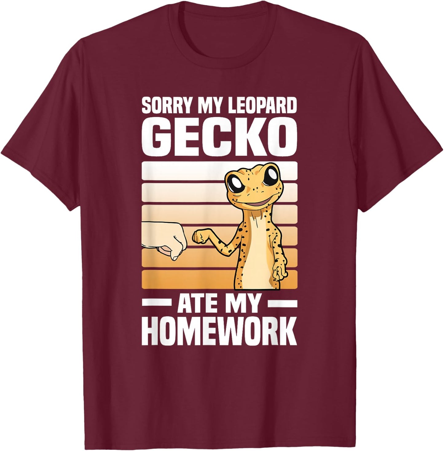 Leopard Gecko T-Shirt - T-Shirt | Maroon