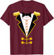 Ringmaster Costume Kids Boys Girls Circus Showman Halloween T-Shirt - T-Shirt | Maroon
