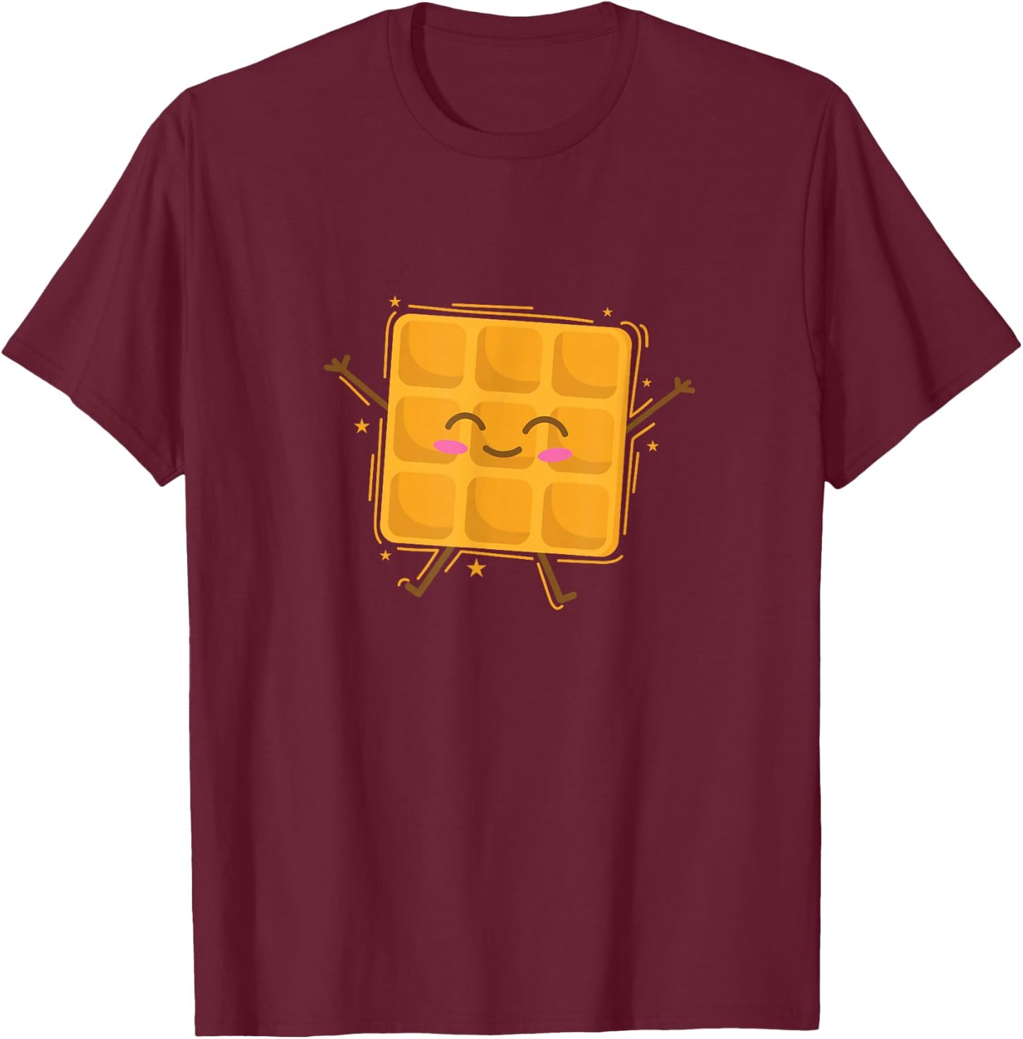Lustiger Waffel-Teigbäcker T-Shirt - T-Shirt | Maroon