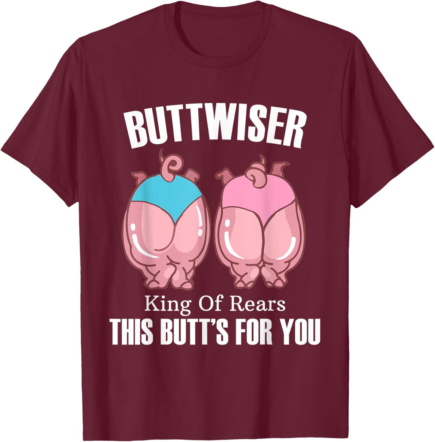 Buttwiser Funny BBQ T-Shirt - T-Shirt | Maroon