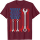 Mechanic T Shirt - Patriotic Mechanic USA American Flag Kids Men T-Shirt - T-Shirt | Maroon