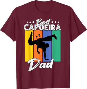 Best Capoeira Dad Playing Capoeira T-Shirt - T-Shirt | Maroon