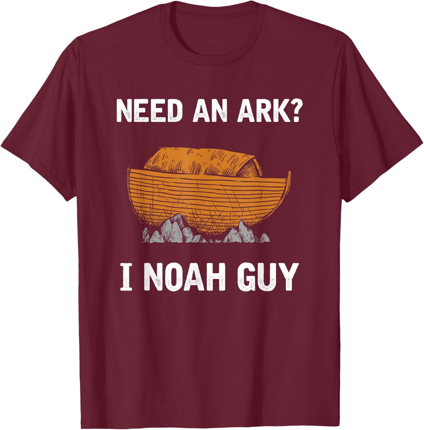 Funny Religious Gift Noahs Ark Prayer T-Shirt - T-Shirt | Maroon