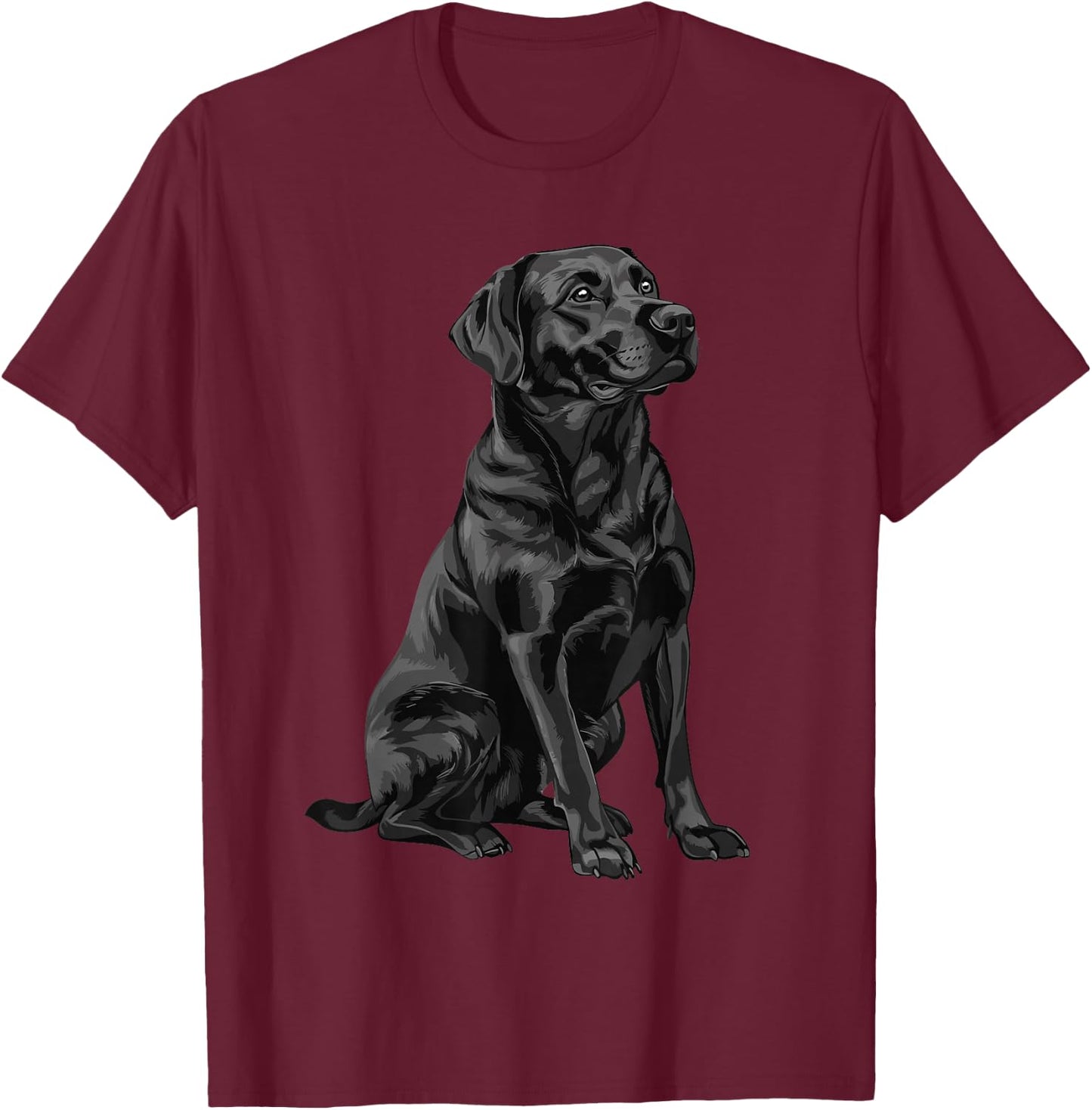 Black Labrador Retriever T-Shirt - T-Shirt | Maroon