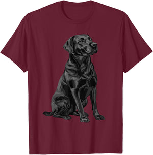Black Labrador Retriever T-Shirt - T-Shirt | Maroon
