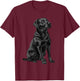 Black Labrador Retriever T-Shirt - T-Shirt | Maroon