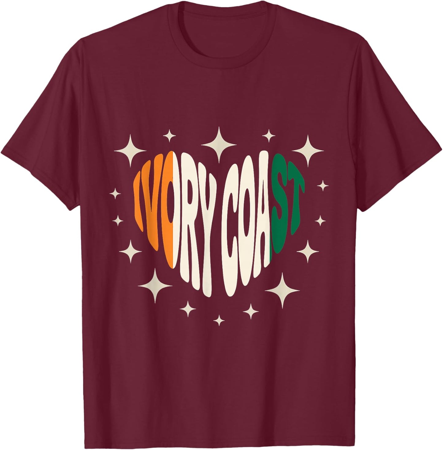 Ivory Coast Roots Ivorian Flag Cote D'Ivoire T-Shirt - T-Shirt | Maroon