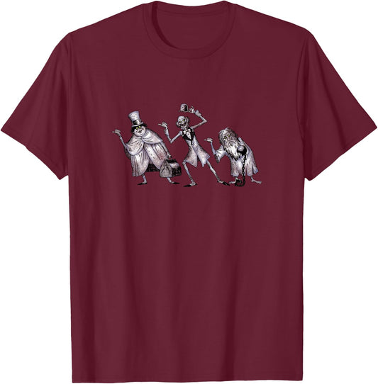 The Haunted Mansion The Hitchhiking Ghosts Asking For A Lift T-Shirt - T-Shirt | Maroon