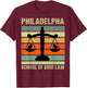 Philadelpha School Of Bird Law Retro Vintage T-Shirt - T-Shirt | Maroon