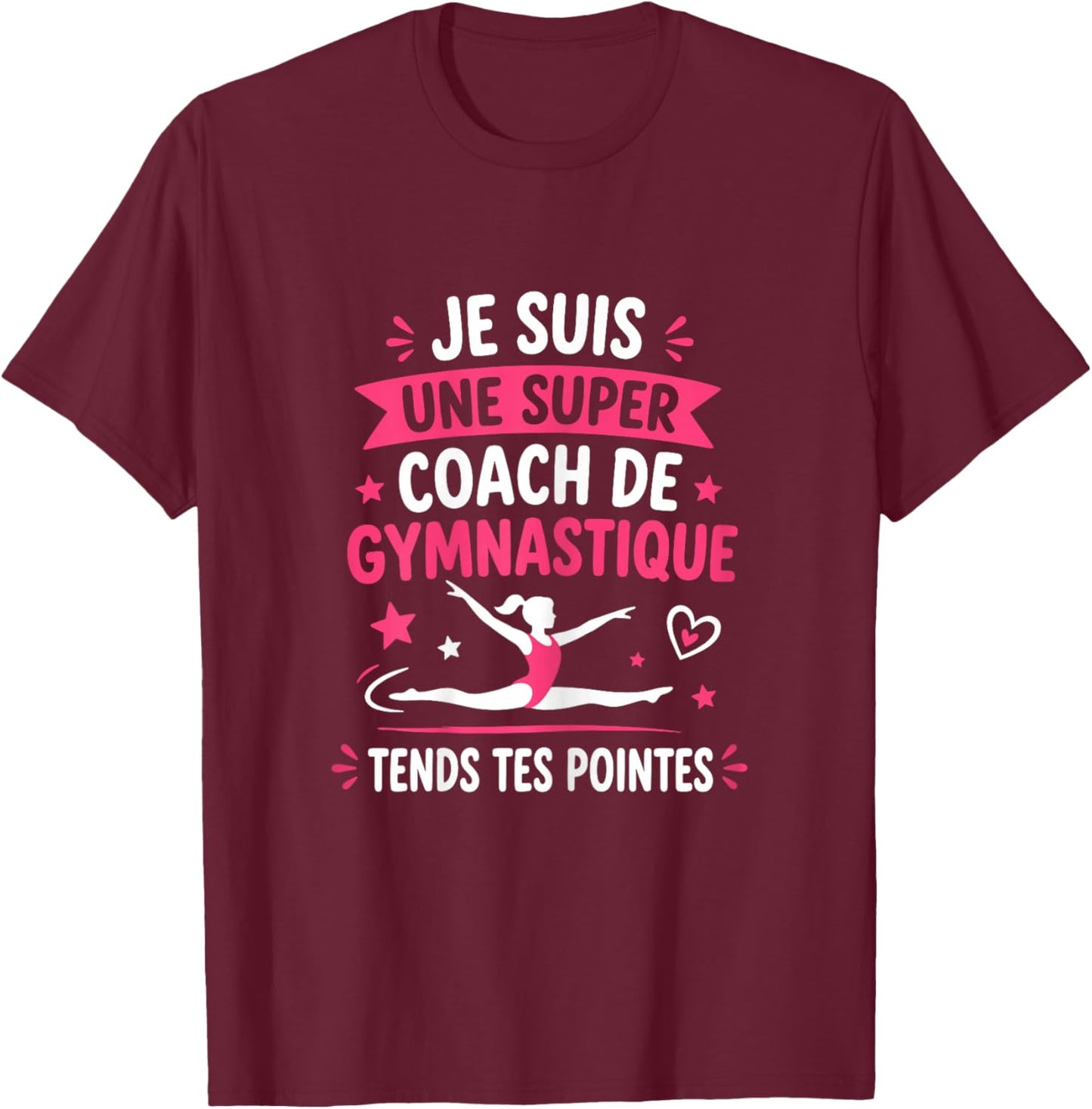 Gym Teacher Humor Je suis Une Super Coach de Gymnastique T-Shirt - T-Shirt | Maroon