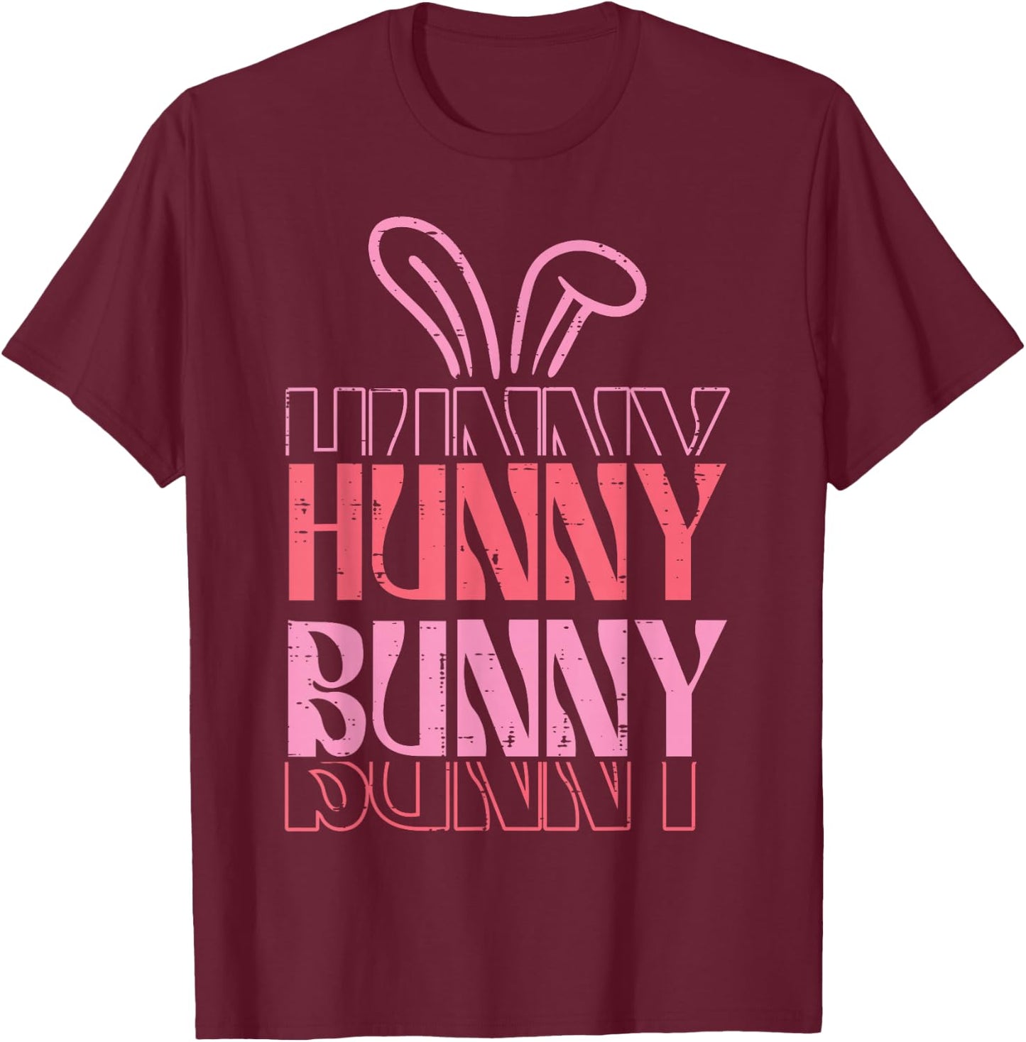 Easter Hunny Bunny Cute Women Girls Kids Toddler Teens Youth T-Shirt - T-Shirt | Maroon