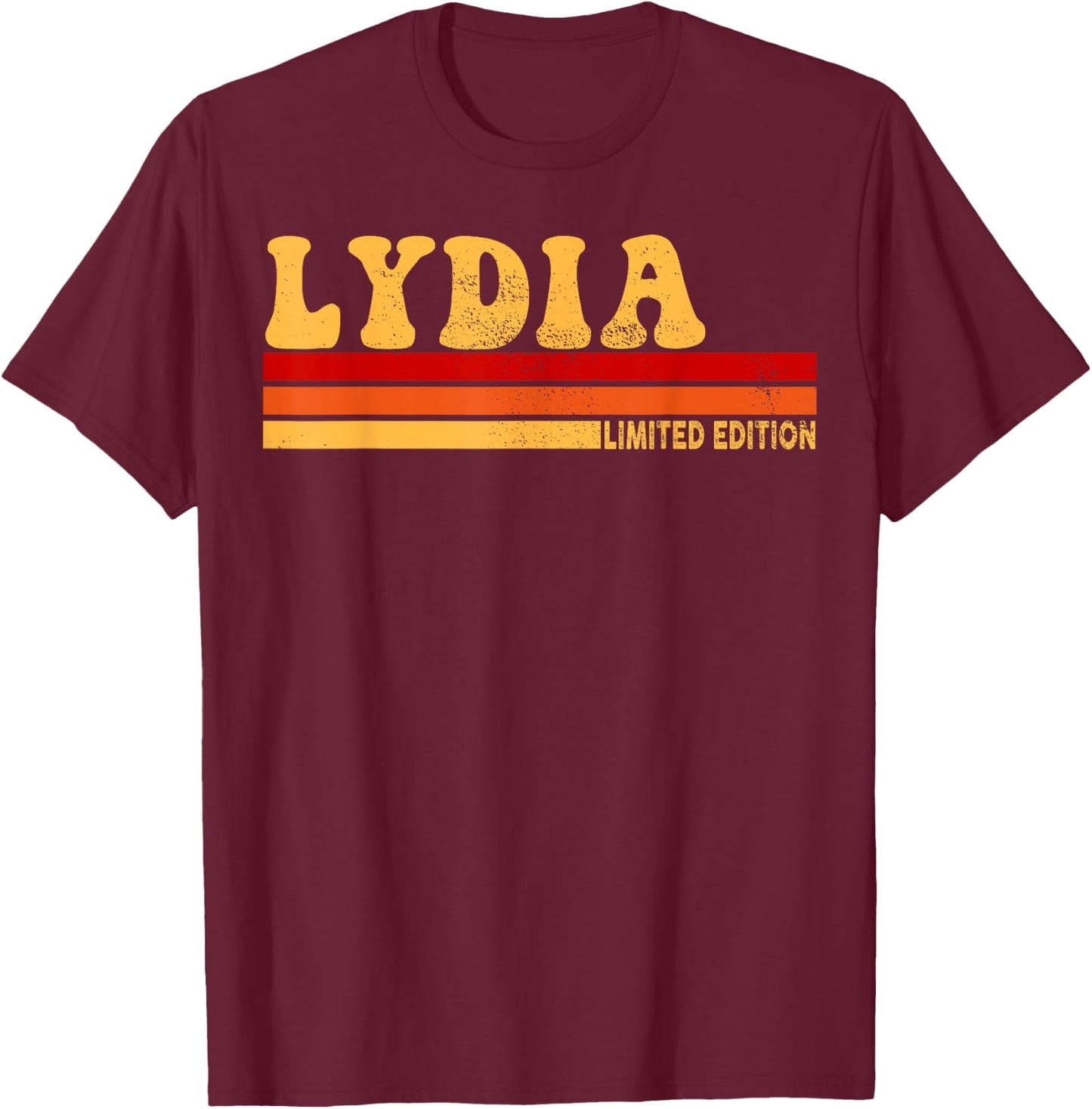 Lydia Name Personalized Cute Idea Women Vintage Lydia T-Shirt - T-Shirt | Maroon