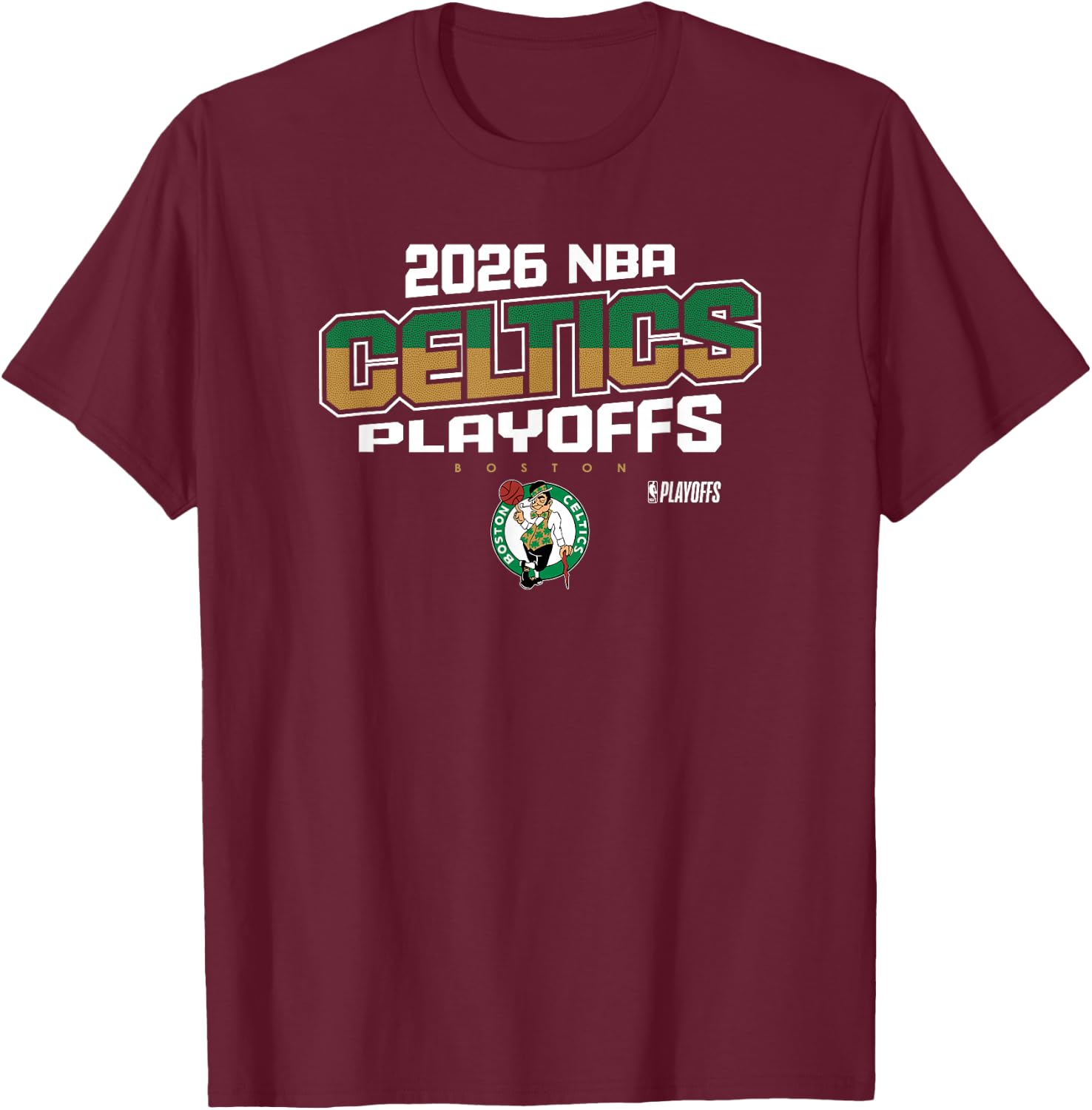 NBA Official 2026 Playoffs Boston Celtics Next Level T-Shirt - T-Shirt | Maroon