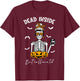 Dead Inside But Caffeinated Skeleton Mama Funny Halloween T-Shirt - T-Shirt | Maroon