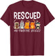 Cat Rescue Shirt Cat Adoption Shirt Cat Shelter Gift T-Shirt - T-Shirt | Maroon