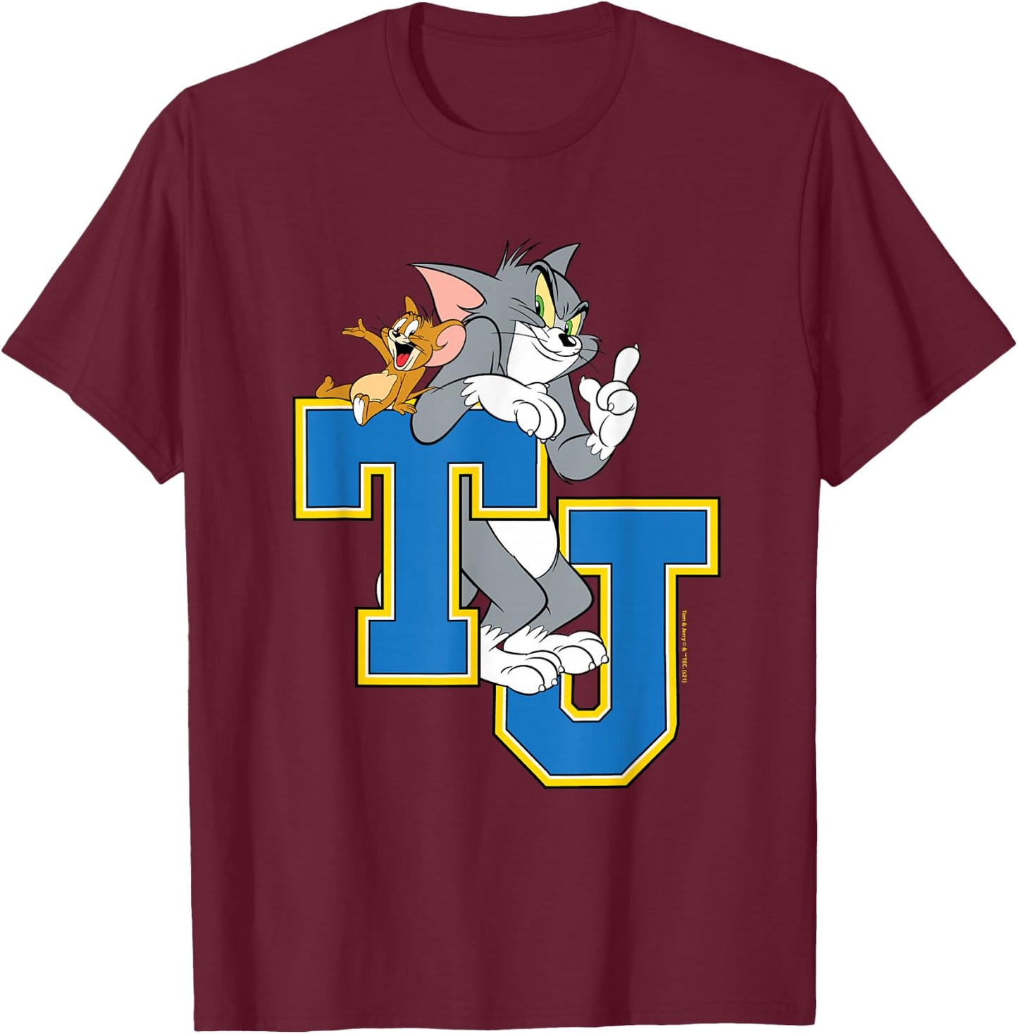 Tom and Jerry TJ T-Shirt - T-Shirt | Maroon