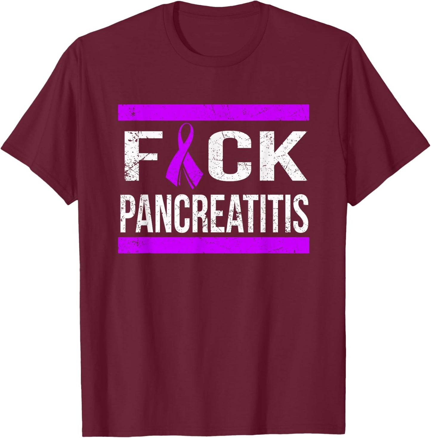 Support Pancreatitis Awareness T Shirt T-Shirt - T-Shirt | Maroon