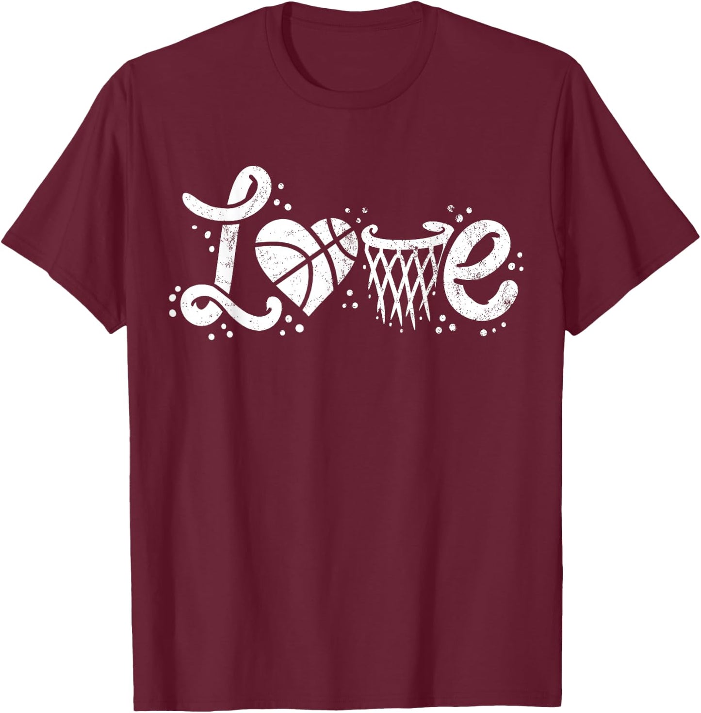 Basketball Player Court Ball Gift T-Shirt - T-Shirt | Maroon