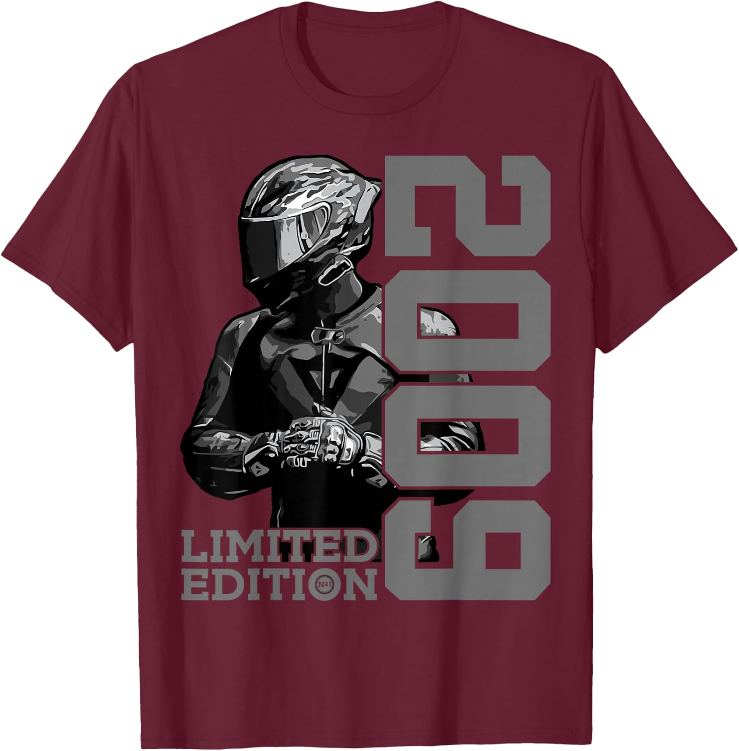 Limited Edition 2009 Biker Motorrad 17. Geburtstag T-Shirt - T-Shirt | Maroon