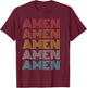 Retro Vintage Amen T-Shirt - T-Shirt | Maroon