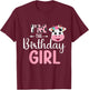 I'm The Birthday Girl Farm Cow 1 St Birthday Girl T-Shirt - T-Shirt | Maroon