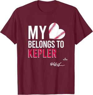 My Heart Belongs To Max Kepler-Rozycki T-Shirt - T-Shirt | Maroon