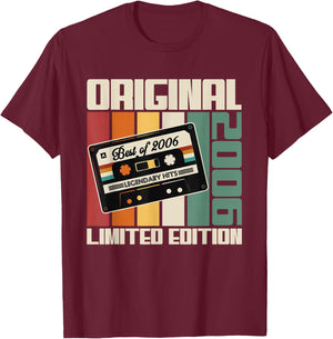Original 2006 Cadeau d'anniversaire 20 Ans Garçons Filles T-Shirt - T-Shirt | Maroon